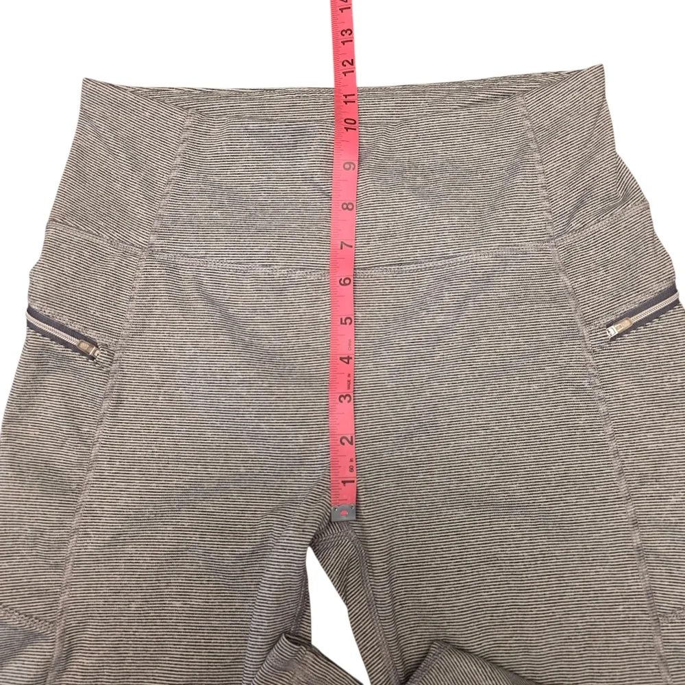 Kyodan Striped Gray Athletic Leggings Size M